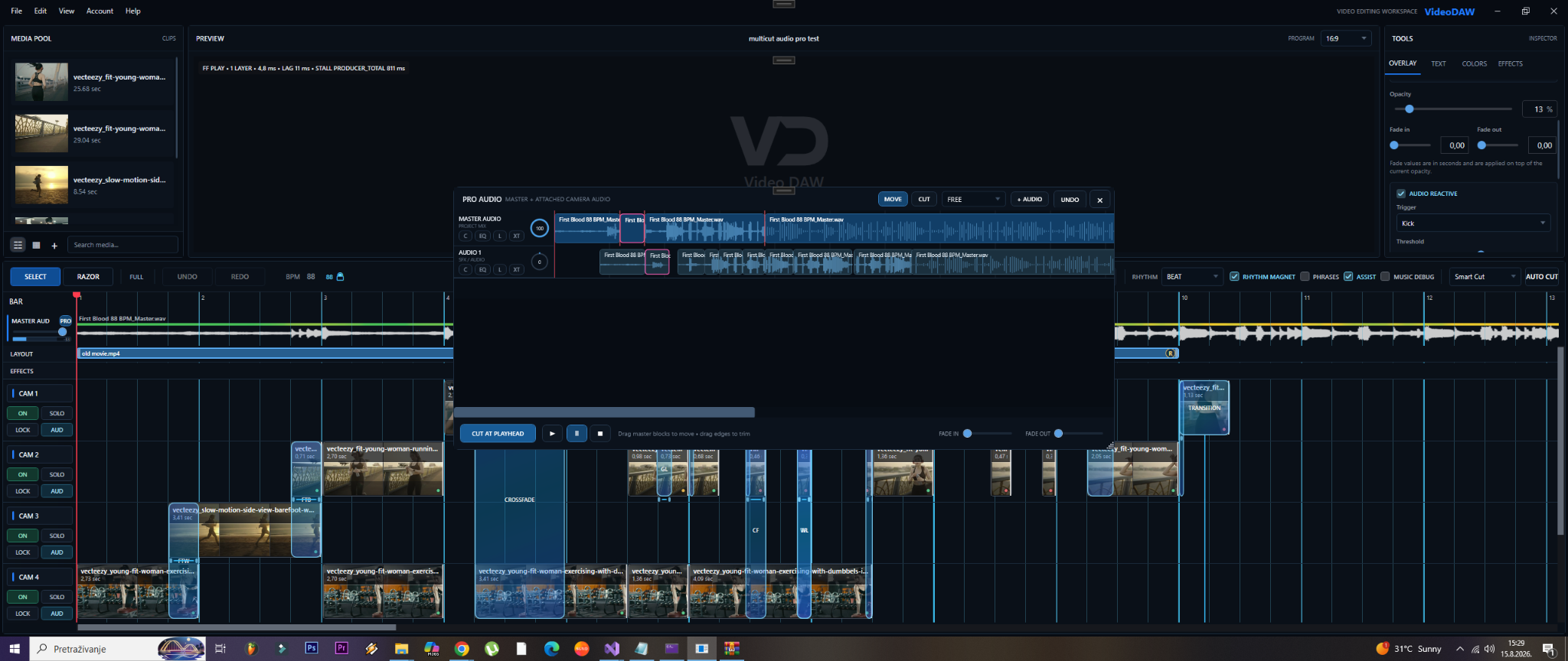 VideoDAW Pro Audio editor